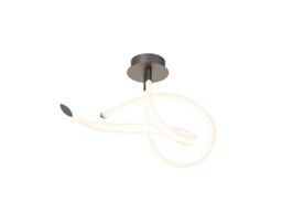 Armonia Semi Flush Ceiling Curl, Dimmable, 40W LED, 3000K, 3000lm, Titanium, Frosted Acrylic