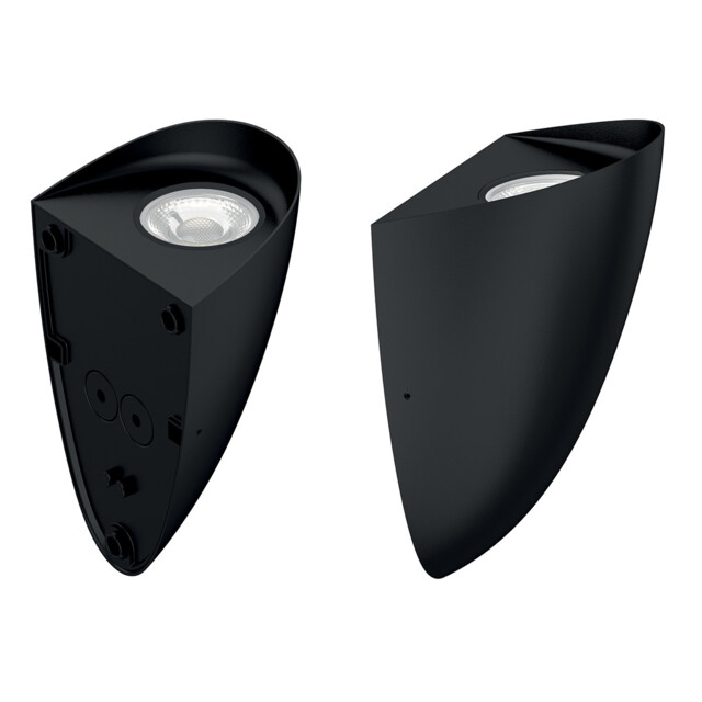 Vendela Outdoor Flush Wall Lamp Black, 3000K, IP65 - image 1