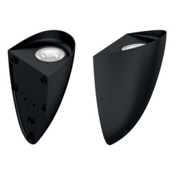 Vendela Outdoor Flush Wall Lamp Black, 3000K, IP65 - thumbnail 1