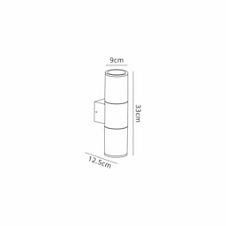 Kirkwood Outdoor Wall Lamp 2 Light E27, IP54, Matt Brown, Clear - thumbnail 2