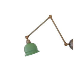 Nico Poster Light, Antique Brass, Sage Green Shade - thumbnail 3