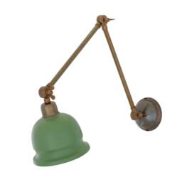 Nico Poster Light, Antique Brass, Sage Green Shade - thumbnail 1