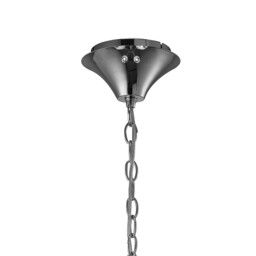 Tiffany Pendant 4+4 Light E14+G9, Polished Chrome With Cream Shades & Clear Crystal - thumbnail 3