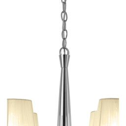 Tiffany Pendant 4+4 Light E14+G9, Polished Chrome With Cream Shades & Clear Crystal - thumbnail 5