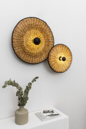 Costas 600 H70 Black, Rattan Wall / Ceiling Lamp - thumbnail 2