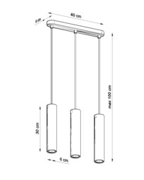 Lino Triple Hanging Pendant Light Natural Wood GU10 - thumbnail 5