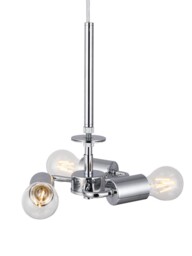 Baymont Polished Chrome 3m 3 Light E27 Universal Ceiling Pendant, Suitable For A Vast Selection Of Shades - thumbnail 5