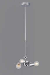 Baymont Polished Chrome 3m 3 Light E27 Universal Ceiling Pendant, Suitable For A Vast Selection Of Shades - thumbnail 2
