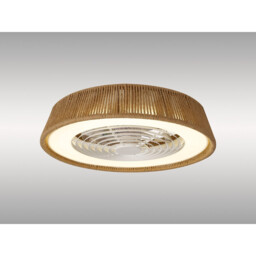 Polinesia Rope 70W LED Dimmable Ceiling Light With Built-In 35W DC Reversible Fan, Beige Oscu, 4200lm, 5yrs Warranty - thumbnail 2
