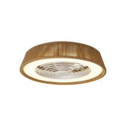 Polinesia Rope 70W LED Dimmable Ceiling Light With Built-In 35W DC Reversible Fan, Beige Oscu, 4200lm, 5yrs Warranty