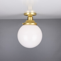 Yerevan 20cm Globe Ceiling Light, Satin Brass - thumbnail 2