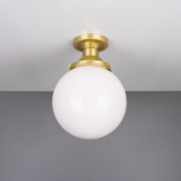 Yerevan 20cm Globe Ceiling Light, Satin Brass - thumbnail 1