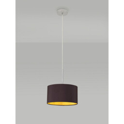 Baymont Polished Chrome E27 Universal Single Pendant With 30cm x 17cm Dual Faux Silk Shade, Midnight Black/Green Olive - thumbnail 2