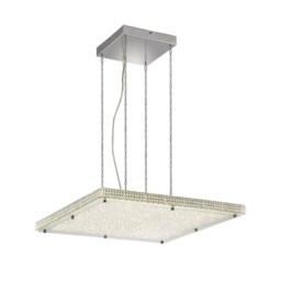 Amelia Ceiling Pendant 44W 4400lm LED 4000K Stainless Steel, Crystal