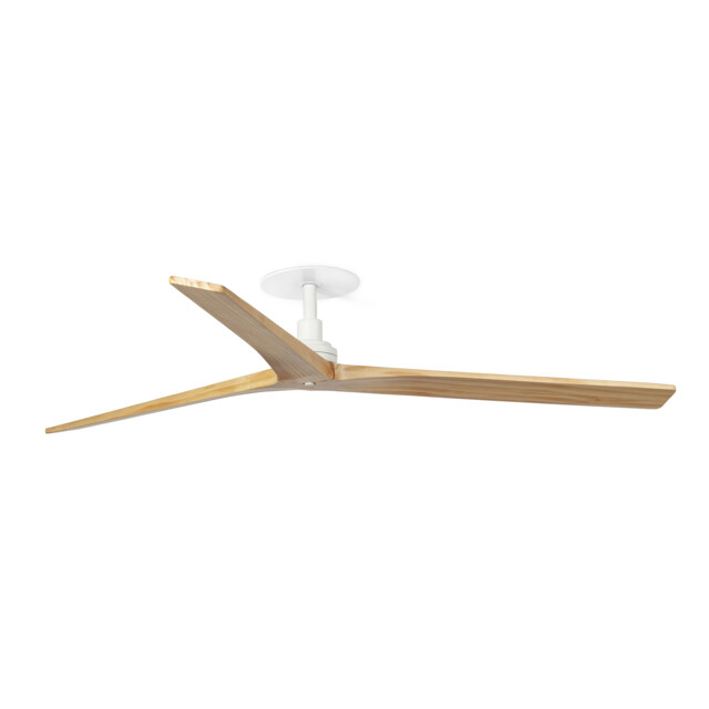 Klim Recessed Large Ceiling Fan Matt White, Pine Blades - image 1