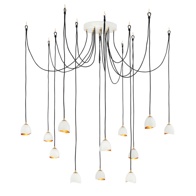 Lisa McDennon by Hinkley Nula 12 Light Pendant Shell White, Luxe Gold - image 1