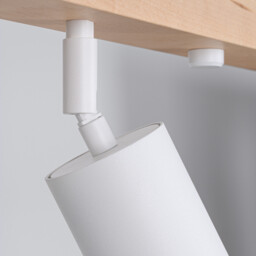 Verdo Modern Ceiling Spotlight Bar Wood, White 4x GU10 - thumbnail 5