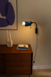 Martinica Small Reading Wall Light Black, Blue 1x E27 - thumbnail 2