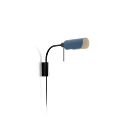 Martinica Small Reading Wall Light Black, Blue 1x E27 - thumbnail 1