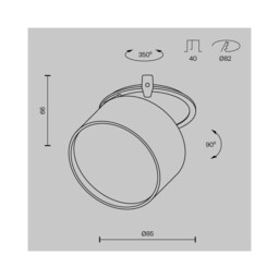 Onda 8.5cm CCT Recessed Downlight Dimmable Brass 2200-4000K - thumbnail 2