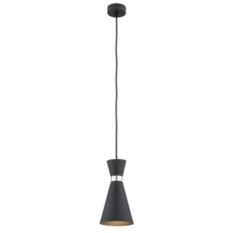Lukka Dome Pendant Ceiling Light Black Structure, Chrome - thumbnail 1