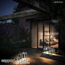 Sapporo Small Solar Portable Lantern, 3W LED, 3000K, 238lm, IP54, White - thumbnail 5