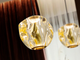 Zaria Slim Pendant Ceiling Light Black, Bronze, Amber LED 3000K - thumbnail 3