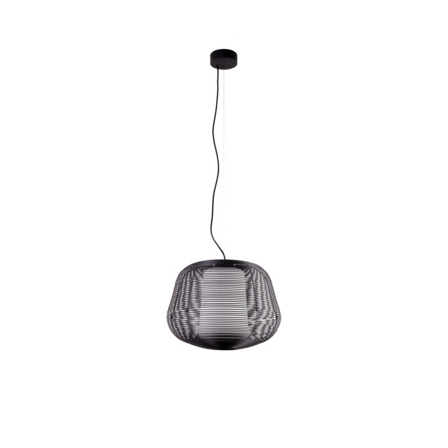 Nara Outdoor Pendant Ceiling Light Matt Black 1x E27 IP65 - image 1