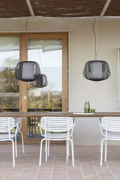 Nara Outdoor Pendant Ceiling Light Matt Black 1x E27 IP65 - thumbnail 2