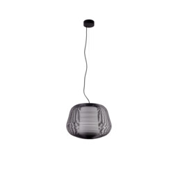 Nara Outdoor Pendant Ceiling Light Matt Black 1x E27 IP65