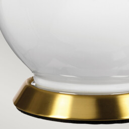 Isla Table Lamp with Round Tapered Shade, Aged Brass, White, Purple - thumbnail 5