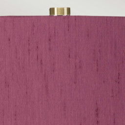 Isla Table Lamp with Round Tapered Shade, Aged Brass, White, Purple - thumbnail 2