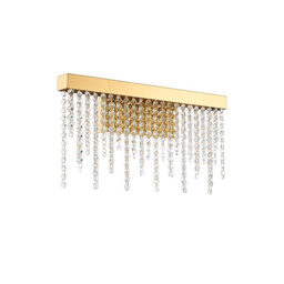 Bano Medium Dimmable Wall Light 9W LED, 4000K, 1160lm, French Gold / Crystal Chain, 3yrs Warranty - thumbnail 3