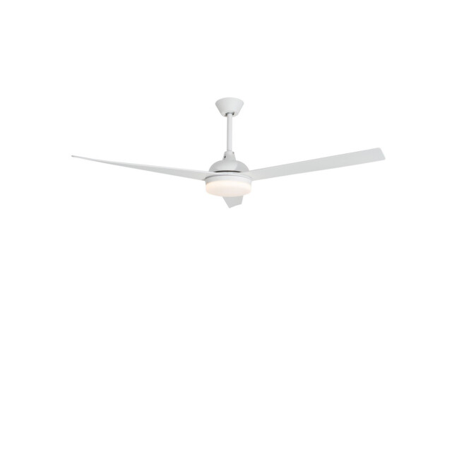 Silky Ceiling Fan Matt White Steel, Glass Plywood White - image 1