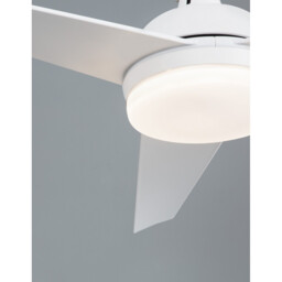Silky Ceiling Fan Matt White Steel, Glass Plywood White - thumbnail 3