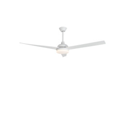 Silky Ceiling Fan Matt White Steel, Glass Plywood White - thumbnail 1