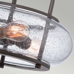 Trilogy 3 Light Medium Semi Flush Ceiling Light Old Bronze, E27 - thumbnail 3