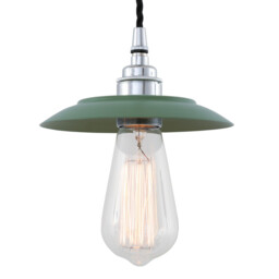 Reznor Pendant, Chrome, Sage Green Shade - thumbnail 2