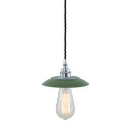 Reznor Pendant, Chrome, Sage Green Shade - thumbnail 1