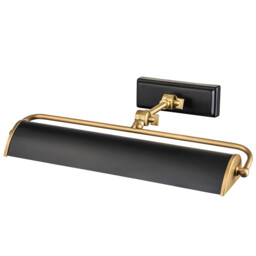 Winchfield 2 Light Medium Picture Light Aged Brass & Matte Black - thumbnail 1