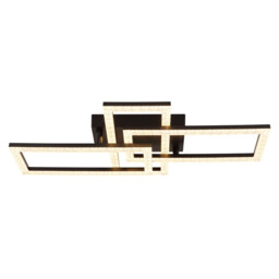 Sapena 61x34cm Integrated LED Semi Flush Ceiling Light Matt Black 3x LED 3000K - thumbnail 3