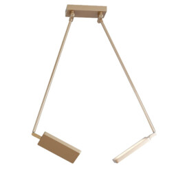 BOOK LED 2 Light Semi Flush Light Gold 2600lm 3200K 85x16x15-200cm - thumbnail 1