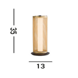Thread LED Table Lamp, Gold Mesh and Matt Black - thumbnail 5