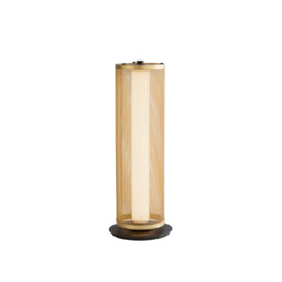 Thread LED Table Lamp, Gold Mesh and Matt Black - thumbnail 1