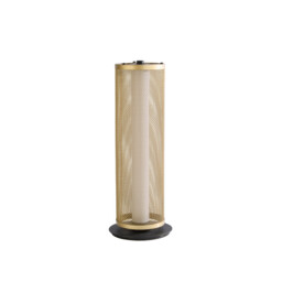 Thread LED Table Lamp, Gold Mesh and Matt Black - thumbnail 2
