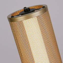 Thread LED Table Lamp, Gold Mesh and Matt Black - thumbnail 3