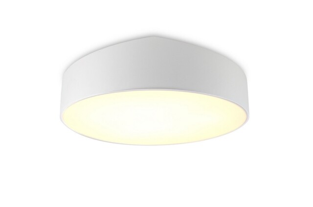 Mini Flush Ceiling Light 70cm Round, 8 x E27 (Max 20W), White, IP44 - image 1