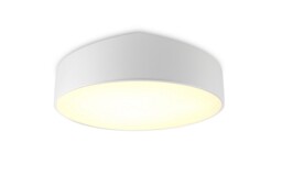 Mini Flush Ceiling Light 70cm Round, 8 x E27 (Max 20W), White, IP44