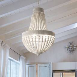 Monet 5 Light Pendant Light White - thumbnail 1