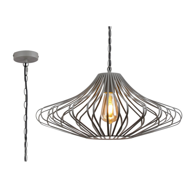 Elbridge Ceiling Pendant, E27, Sand Grey - image 1